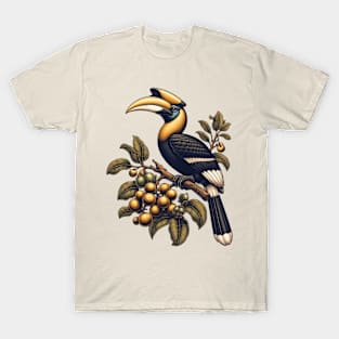 The Great Hornbill on Fig Tree, Vintage T-Shirt